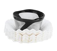 Tasse de panier de filtre à café avec 100 papiers filtres, goutteur de café en acier inoxydable, filtre à café réutilisable pour les brasseurs K DUO, PP de qualité alimentaire et