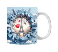 Tasse de Paris - Tasse à café polyvalente | Tasse à café portable Tour de Paris | Tasse à café | Tasse à eau en céramique avec motif de tour de Paris | Tasse à thé | Tasse à thé avec motif