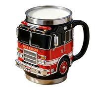 Tasse de pompier - 10 x 9 cm - Stein isotherme en acier inoxydable réutilisable - Chope de premier intervenant | Tasses fantaisie pour eau chaude et froide, jus, papa, frère, mari