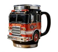 Tasse de pompier - pour The Bravest Among Us, tasse à café 3D en forme de camion de pompiers, décoration de cuisine et de bureau, cadeau unique pompier