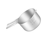 Tasse de préparation de cuisine en acier inoxydable 304, 160 ml | Outil à portion d'ingrédients avec poignée plate pour la cuisson, l'assaisonnement, les liquides quotidiens