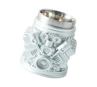 Tasse de présentation de bureau avec moteur extérieur doublé en métal, décoration d ' espace de travail unique pour garage, studios, de lecture, admirateurs de la culture automobile, tasse de bloc