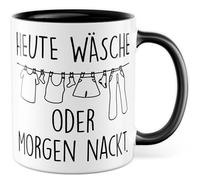 Tasse de procrastination avec inscription en allemand - Cadeau aujourd'hui ou demain nu - Tasse à café 330 ml en céramique - Travail, collègue, petite amie, sarcasme, humour drôle anniversaire tasse à