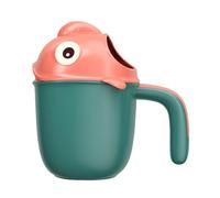 Tasse de pulvérisation d'eau apaisante, tasse de rinçage pour le bain de bébé, en forme d'animal de dessin animé, débit d'eau apaisant, douche de pluie, jouet de bain pour enfants Vert & Orange