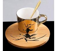 Tasse de réflexion Tasse anamorphique de Dessin animé Tasse léopard la Collection Miroir Tasses à café et soucoupes en céramique