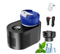 Tasse de refroidissement électrique, refroidisseur de tasse de voiture à double fonction, réglage intelligent de la température, tasse de réfrigérateur portable pour voiture avec écran LCD