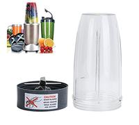 Tasse de remplacement de mélangeur, pot de tasse de mélangeur de presse-agrumes ABS 32OZ avec joint en caoutchouc de lame croisée d'extracteur pour pièces de mélangeur 600W 900W