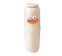 Tasse de rince-Bouche Portable - Brosse à Dents de Voyage, Support Sec et Humide | Étui à Brosse à Dents scellée Multi-usages de séparation, récipient de Serviette de Voyage, Tasse PE, Creamy,