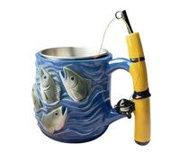 Tasse De Roue De Canne À Pêche - 100 Ml, Gobelet À Bière En Résine Pour Bateau À Boisson | Verres À Collectionner Inspirés De La Roue De Coulée Décorative Avec Forme De Poignée Sculptée Audacieuse
