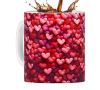 Tasse de Saint-Valentin | Tasse romantique en céramique pour la Saint-Valentin - Tasse à 350 ml - Tasse à thé, décoration de bureau, verres de vacances pour petit ami et petite amie