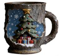 Tasse De Sapin De Noël Avec Fenêtre Découpée 4.3in Design Unique | pour premium Ceramic, Microwave Safe, Vibrant Festive Design, pour ideal For Hot Cocoa, Coffee, Tea, Perfect Holiday