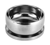 Tasse de savon de rasage Bol à savon de Rasage humide pour hommes bol en métal argenté nettoyage du visage outil de rasage de soins de santé avec couvercle