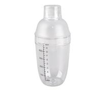 Tasse de shaker à cocktail en plastique avec échelle outil de barre d'outil de bouteille à vide transparent à vin me mesure jugger pour le bar en terminaison à la maison usage (530 ml)