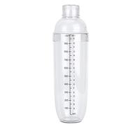Tasse de shaker à cocktail en plastique avec échelle outil de barre d'outil de bouteille à vide transparent à vin me mesure jugger pour le bar en terminaison à la maison usage (1000 ml)