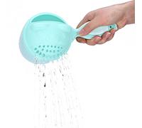 Tasse de shampoing détachable avec poignée en poisson, tasse de shampoing en PP pour bébé, mignons enfants, lavage des cheveux, bain de rinçage, protection des yeux, tasse de (Green)