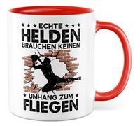 Tasse de sport - Cadeau de sport - Les vrais héros n'ont pas besoin de cape pour voler, tasse à café pour sports de ballon, athlète, athlète, hobby - idée cadeau sarcasme ironie blague humour