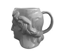 Tasse de tête de David en céramique Grande capacité Antique Grecque Apollo Sculpture Tasse Bureau Tasse à café personnalisée décoration de Bureau Tasse (03)