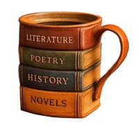 Tasse de thé chaud - Book Colored Book Tasse à thé en résine | Tase de nouveauté de poignée multifonctionnelle | Tase de café de cuisine pour lecteur, bibliothécaire, amateur de livres, écrivain, bu