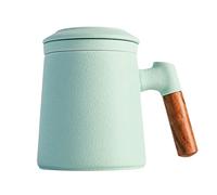 Tasse De Thé En Céramique Avec Passoire Et Couvercle For Une Tasse De Teinage De Thé Chaud Ou De Café - Tasse De Thé À Infuseur En Porcelaine Fine For La Vie De Travail Cadeau ( Color : Cyan-blue )
