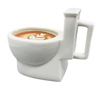 Tasse de toilette en céramique de 12 oz, tasse de toilette fantaisie, tasse à café, tasse de boisson avec caca caché à l'intérieur, cadeau pour farce, poisson d'avril, tasse de toilette blanche, tasse
