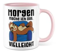 Tasse de travail cadeau demain je fais ça. Peut-être tasse à café bureau travail bureau procrastination travail café idée cadeau sarcasme ironie meme drôle tasse à café