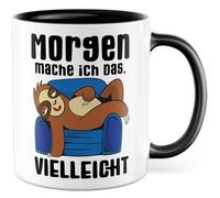 Tasse de travail cadeau demain je fais ça. Peut-être tasse à café bureau travail bureau procrastination travail café idée cadeau sarcasme ironie meme drôle tasse à café