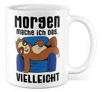 Tasse de travail cadeau demain je fais ça. Peut-être tasse à café bureau travail bureau procrastination travail café idée cadeau sarcasme ironie meme drôle tasse à café
