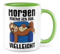Tasse de travail cadeau demain je fais ça. Peut-être tasse à café bureau travail bureau procrastination travail café idée cadeau sarcasme ironie meme drôle tasse à café