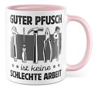 Tasse de travail cadeau « Guter Pfusch ist nicht schlechte Arbeit., Tasse à café Sarcasme Ironie Bureau Job Fun Humour », idée cadeau collègue, collègue Meme avec inscription amusante Tasse à café