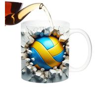 Tasse de volley-ball, Tasse à café de volley-ball, Tasses de volley-ball en céramique de 11 onces, Tasses SportsMilk pour les amateurs de volley-ball, pour les amateurs de