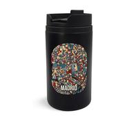 Tasse de voyage avec carte de la ville de Madrid Espagne, souvenir touristique, gobelet de voyage, tasse à café isotherme, tasse portable