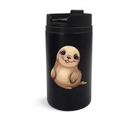 Tasse de voyage avec motif lion de mer, animal sauvage, tasse de voyage, tasse à café isotherme, tasse portable