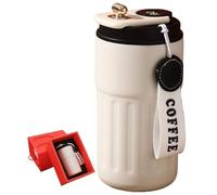 Tasse De Voyage en Acier Inoxydable 316 avec Affichage De La Température, Gobelet À Café Isolé Intelligent Portable De 450 ML, Tasse Thermique sous Vide Anti-Fuite(Black)