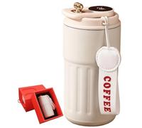 Tasse De Voyage en Acier Inoxydable 316 avec Affichage De La Température, Gobelet À Café Isolé Intelligent Portable De 450 ML, Tasse Thermique sous Vide Anti-Fuite(White)