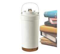 Tasse de voyage en céramique - Corps crème de 500 ml, élégante, taille de 500 ml, résistant aux déversements | Coupe de boissons thermiques avec design écologique pour l'état physique, le travail ou E