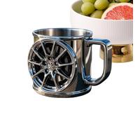 Tasse De Voyage En Métal - Acier Inoxydable Élégant, Couvercle Résistant Aux Déversements, Poignée De Jante Ergonomique, Café Et Lait | Soutenir La Consommation D'alcool Pour Les Déplacements, Les Tra
