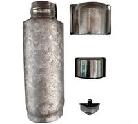 Tasse de voyage en titane de 420 ml, avec isolation et gravure personnalisée, construction légère qui maintient la température de la boisson pendant des heures (finition argentée mate)