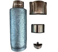 Tasse de voyage en titane de 420 ml, avec isolation et gravure personnalisée, construction légère qui maintient la température de la boisson pendant des heures (finition bleue mate)