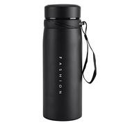 Tasse de voyage isolée par tasse thermique d'eau d'acier inoxydable de 900 ml - Tasse thermos portative de boisson de thé de café de vide avec l'infuseur de thé(Noir 900ml)