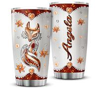 Tasse De Voyage Isolée Réutilisable Gobelet De Voyage Acier Inoxydable Gobelet De Café Pour Noël Papa Maman 590 Ml Fox Personnalisé