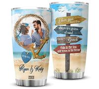 Tasse De Voyage Isolée Réutilisable Gobelet De Voyage Acier Inoxydable Thermos Pour Ami Maman Papa 590 Ml Je T'Aime