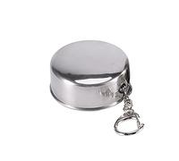 Tasse de Voyage Pliable en Acier Inoxydable, Porte-clés télescopique rétractable pour Camping, Tailles S, M et L (S)