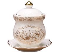 Tasse d'eau bénite Guanyin en céramique, 13 x 7,9 cm, bol d'offrande Bouddha for autel bouddhiste, 1 pièce