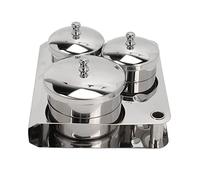 Tasse d'équipement d'art d'ongle, Support de Poudre à Ongles en Acier Inoxydable Très Résistant, Antirouille, Lisse, Longue Durée de Vie, avec Couvercle pour une Utilisation en Salon