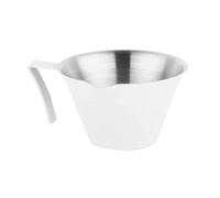 Tasse d'extraction à expresso en acier inoxydable 304 - 100 ml - Dégouteur de café avec bec verseur pour baristas professionnels et brassage domestique - 7,5 x 4,5 cm (blanc)