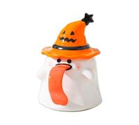 Tasse d'Halloween - Ghost Halloween Ghost - Avec couvercle et poignée - Tasses amusantes pour café, thé, boissons - Accessoire de fête pour restaurant, hôtel, maison