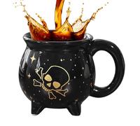 Tasse d'Halloween - Tasse à café en céramique pour Halloween, tasses inspirées de Halloween | Tasse à soupe noire de sorcière d'Halloween, boisson d'eau effrayante - Astuce ou tasses amusantes