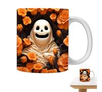 Tasse d'Halloween - Tasse en céramique de 350 ml avec poignée | Tasse à jus pour la maison, l'école, les centres de table | Décoration de pièce esthétique | Tasse à café, thé, chocolat chaud pour