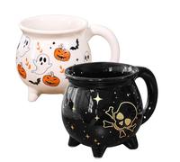 Tasse d'Halloween, tasses à soupe de sorcière effrayantes, tas-ses de sorcières drôles, tass-es en céramique, tas-se de café nouveauté avec poignée sans glissement, tass-e de café en céramique