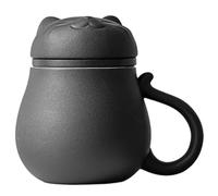 Tasse d'infuseur de thé en céramique tasse de thé mignon de chat mignon tasse de thé à thé avec couvercle et passoire pour tremper le thé des feuilles, cadeau de vacances, cadeau d'anniversaire, mai